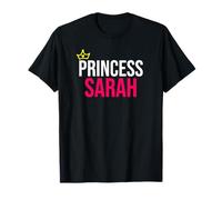 Princesse Sarah pour filles et femmes Rose/blanc/noir T-Shirt
