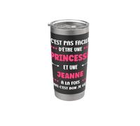Princesse Super Jeanne fille Humour prénom Jeanne Gobelet isotherme en acier inoxydable double paroi