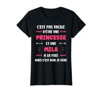 Princesse Super Mila fille prénom Humour Mila T-Shirt