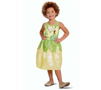Princesse Tiana - La Princesse et la Grenouille - Licence Officielle Disney - Déguisement pour Filles Taille S - Costume Authentique - Matériaux Durables - Cadeau Magique - Pour Fêtes et Cosplay