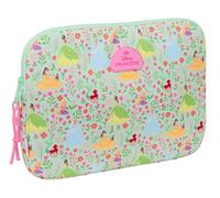 Princesses Disney Bloom - Housse pour ordinateur portable 15,6", sac à dos, idéal pour enfants de différents âges, confortable et polyvalent, qualité et résistance, 39,5 x 3,5 x 27,5 cm, Vert d'eau /
