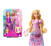 Princesses Disney Poupée Raiponce Pique-Nique et Art Coffret 2 en 1 avec 2 tenues, 9 accessoires, 2 corsages à clipser et 2 jupes, inspiré du dessin animé « Raiponce » de Disney, JBG09