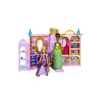 Disney Princess Castle Shaped Portable Wardrobe Play Set Doll Rose Enfants