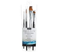 PRINCETON Aqua Elite - Set Professionnel 4 pinceaux synthétiques pour l'aquarelle