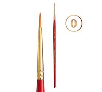 Princeton Heritage, Doré Taklon Brosse pour Aquarelle et Acrylique, série 4050 synthétique Ronde Sable, Taille 0