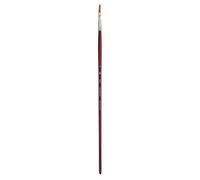 Princeton Pinceau Filbert Velvetouch - Long manche - Taille 4 - Pinceaux professionnels pour artistes mixtes - Acrylique - Huile - Rouge