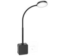 PRINCEWAY Lampe de Chevet Lecture Applique Murale LED Dimmable Tactile Noir avec Fiche Electrique pour Chambre, Deux Interrupteurs Tactiles, 3 Modes de Couleur Eclairage, Grand Angle Eclairage 110°