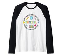 Principal, Leader, motivateur, Joli Graphique, Premier Jour d'école Manche Raglan