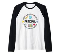 Principal Leader Motivator Cool Graphic Premier Jour d'école Manche Raglan