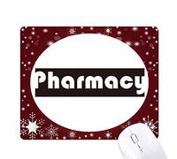 principaux cours et pharmacie noir tapis de souris en hiver flocon de neige