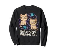 Principe d'incertitude du Chat Meme Schrödinger Physique quantique Sweatshirt