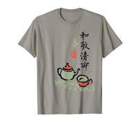 Principes Chado Wa Kei Sei Jaku Calligraphie Kanji Japonais T-Shirt