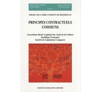 PRINCIPES CONTRACTUELS COMMUNS: PROJET DE CADRE COMMUN DE RÉFÉRENCE