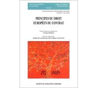 Principes Du Droit Européen Du Contrat