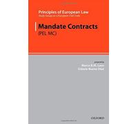 Principles Of European Law : Mandate Contracts