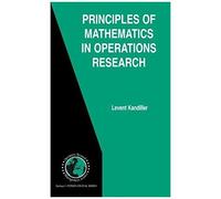 Principles Of Mathematics In Operations Research