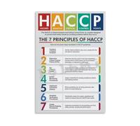 Principles Poster Food Safety System Infographic Wall Art for Kitchen Office Hospitality Industry Training Canvas Print(Framed,16X24inch(40X60cm))