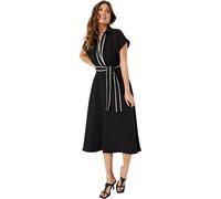 Principles - Robe midi à nouer pour femme DH7359 (42 FR) (Noir)