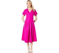 Principles - Robe midi à plis pour femme DH7409 (38 FR) (Rose)