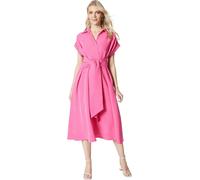 Principles - Robe midi nouée devant pour femme DH6407 (36 FR) (Rose)