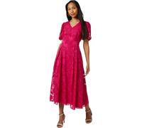 Principles - Robe midi pour femme manches bouffantes DH8078 (36 FR) (Rose)