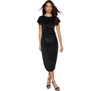 Principles - Robe midi taille ruchée pour femme DH7792 (38 FR) (Noir)