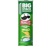 Pringles Saveur Crème Fraîche & Oignon | Chips de Pomme de Terre | Chips de pomme de terre à la crème fraîche & à l'oignon | Snack croquant | Snacks croquants pour les films, les jeux & plus | Boîte