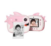 Print Camera HUIOP Joli appareil photo instantané pour enfants de 2,5 K Appareil photo numérique pour enfants de 12 Mpx avec écran IPS de 2,4 pouces zoom numérique de 10 x mignons