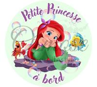 Print Corner Autocollant Bébé à Bord - Petite Princesse Ariel (La Petite Sirène), STBB203