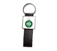 Print Corner Porte-clés Acier/Simili Cuir Classic Foot compatible - AS Saint-Etienne