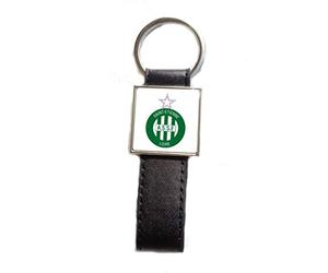 Print Corner Porte-clés Acier/Simili Cuir Classic Foot compatible - AS Saint-Etienne