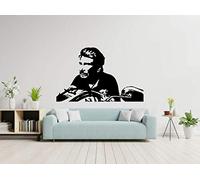 Print Corner Sticker Autocollant Johnny HALLYDAY - Noir (30 x 18,5 cm)
