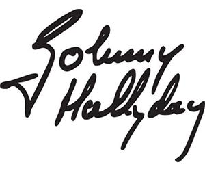 Print Corner Sticker Autocollant Signature Johnny HALLYDAY