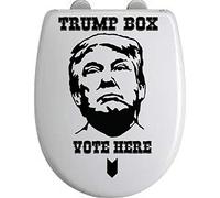 Print Corner Sticker Fun Abattant Toilette Trump Box - Vinyl Brillant Couleur au Choix