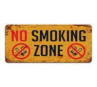 Print Crafted Impression Faite Interdiction de Fumer Zone - Vintage Pancarte en métal pour Professionnels ou particuliers