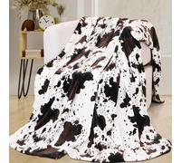 Print de vache en polaire jet de flanelle super douce et confortable couvertures de vache floues pour adultes legers pour canape canape-lit de li
