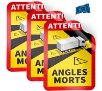 PRINT.GG Angles morts Lot de 3 autocollants pour camion, Angles morts bus, angles morts, autocollants pour camping-cars (camion/camion/camping-car)
