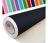 PRINT.GG Film adhésif pour meubles - Noir Mat, 100 x 700 cm - Durable - Multiples surfaces - Usage unique - Indoor - Uni - Meuble, Mur