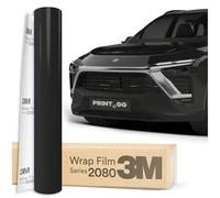 PRINT.GG Film Pour Voiture 3M 2080 Noir Brillant G12, 152 x 30 cm, Car Wrapping Film, Covering Voiture, Film Autocollant Moto Adhésif, Pour Voiture, Moto, Vélo, Bateau, Deco Voiture