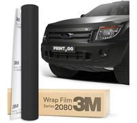 PRINT.GG Film Pour Voiture 3M 2080 Satin Noir S12, 152 x 50 cm, Car Wrapping Film, Covering Voiture, Film Autocollant Moto Adhésif, Pour Voiture, Moto, Vélo, Bateau, Deco Voiture