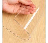 PRINT.GG Nappe Transparente Épaisse 2mm Protection Table, Nappe Rectangulaire Impermeable sur Mesure, Set de Table Lavable, Toile Cirée Cuisine Bureau Salle à Manger, Film PVC 2mm Contact Alimentaire