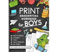 Print Handwriting Workbook for Kids with Jokes & Riddles for Boys: Trace Alphabet Letters and Penmanship Writing Improvement Practice Paper
