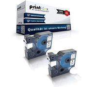 Print-Klex Lot de 2 rubans encreurs compatibles avec Dymo D1 45013 Labelpoint150 Labelpoint200 Labelpoint250 Labelpoint300 Labelpoint350 S0720530 12 mm x 7 m Noir/blanc Série Easy Pro