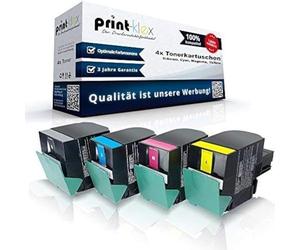 Print-Klex Lot de 4 cartouches de toner compatibles avec Lexmark CX317 CX317dn CX417de CX517de 71B20K0 71B20C0 71B20M0 71B20Y0 Noir/bleu/rouge/jaune