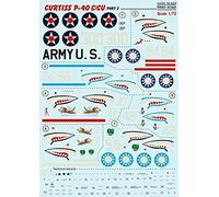 Print Scale 72-323 - 1/72 Curtiss P-40 C/CU partie 2, modèle d'avion humide