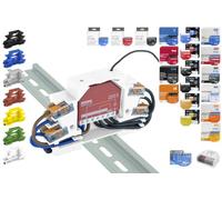 Print Worth 3D Support mural universel « Allstar W » pour tous les actionneurs Shelly (montables sur boîte), et bien d'autres, pour le montage sur rail DIN de 35 mm ou sur les murs (blanc (P), 1)