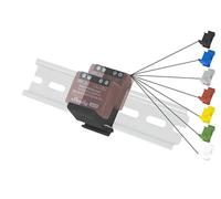 Print Worth Adaptateur de rail DIN 3D « Flat Dual » pour tous les 14 shellys de la série Mini : 1, 1-LR, 1PM, 1PM-LR, PM, EM (Wave/Plus, G3, G4) DIN Rail Bracket (35 mm) (Noir (Prime))