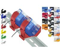 Print Worth PWG3-Mini Support de rail DIN 3D pour 32 shellys : 1,1PM, 2PM, obturateur, 1L, 2L, EM, i4, i4DC, i4LR, Variateur, Variateur Dali, RGBW PM (Wave/Plus, G3, G4) (Rouge)