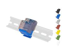 Print Worth Support de rail de toit 3D « Flat Dual » pour tous les 14 Shellys de la série MINI : 1, 1-LR, 1PM, 1PM-LR, PM, EM (Wave/Plus, G3, G4) DIN Rail bracket (35 mm) (Bleu (Prime))
