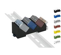 Print Worth Support de rail de toit 3D « Triple » pour tous les 14 Shellys de la série MINI : 1, 1-LR, 1PM, 1PM-LR, PM, EM (Wave/Plus, G3, G4) DIN Rail bracket (35 mm) Noir (Prime))